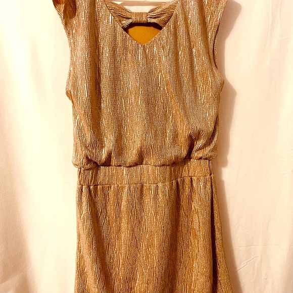MyMichelle Gold Girl Dress Size 10 - Picture 2 of 3